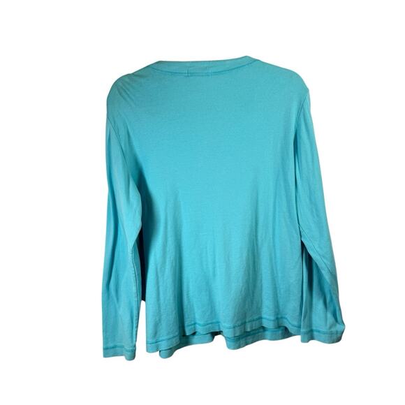Fresh Produce Blue Pearl Snap Front Cardigan Blue 100% Cotton Capsole Womens XXL - Picture 6 of 6